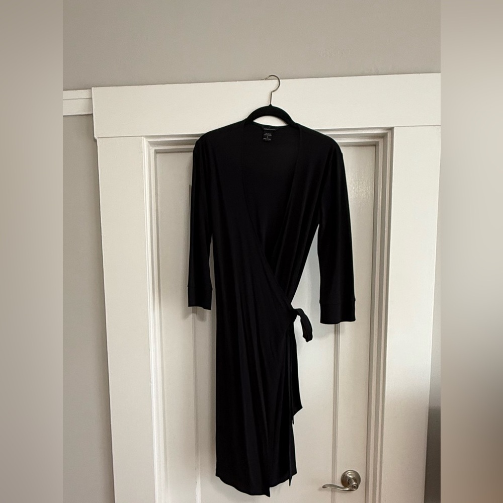 Moda International Classic Black Wrap Dress